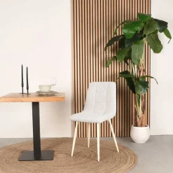 Wohnen Weiße Möbel*Küchenstuhl in Champagner und Weiß - Shake