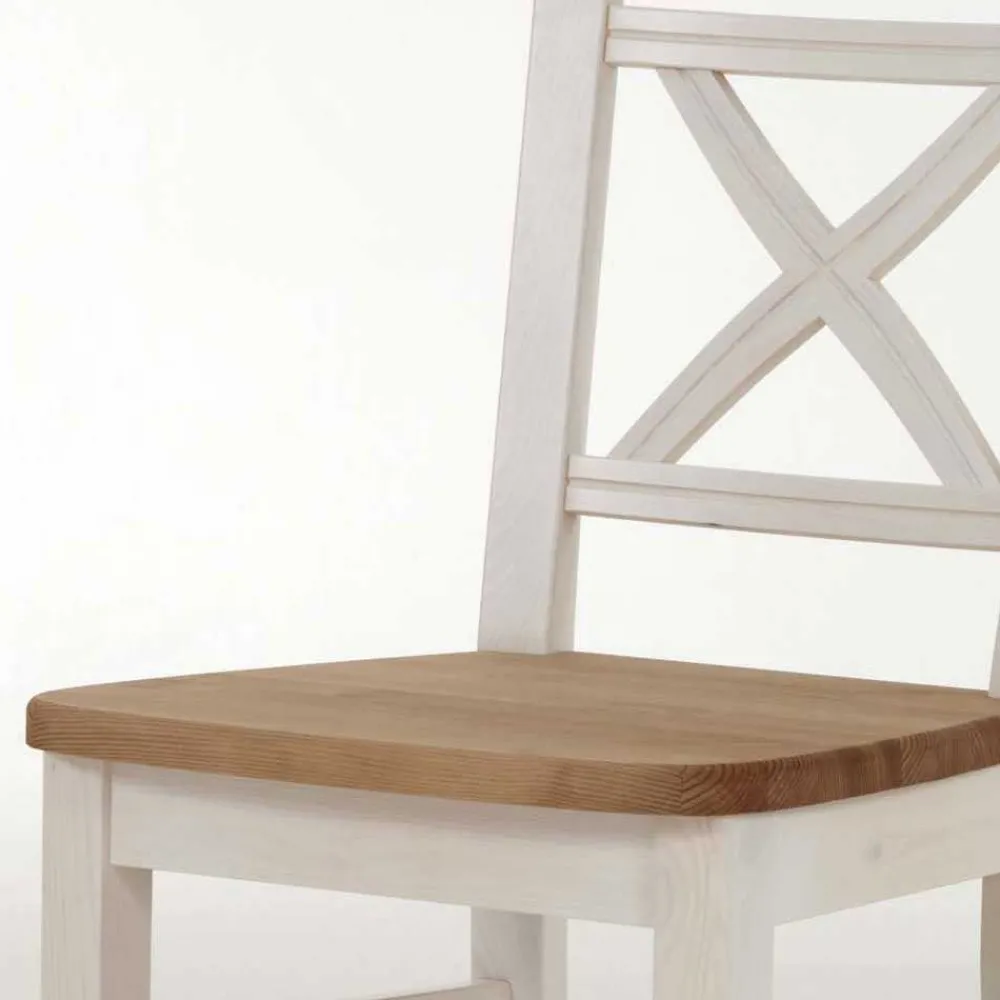 Wohnen Küchenstuhl Lugon im Landhaus Design (2er Set)