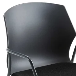 Wohnen Küchenstuhl mit Armlehnen in Schwarz - Hilary