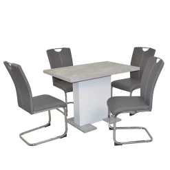 Wohnen Küchen-Essgruppen|Esszimmer Komplett*Küchentisch & Swingstühle Kombination - Abigail (fünfteilig)