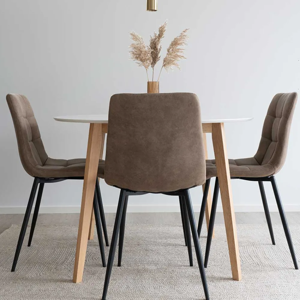 Wohnen Braune Möbel|Skandinavische Möbel*Küchentisch & vier Stühle Set - Yaniz (fünfteilig)