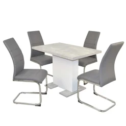 Wohnen Küchen-Essgruppen|Esszimmer Komplett*Küchentisch Gruppe mit Schwingstühlen - Inga (fünfteilig)