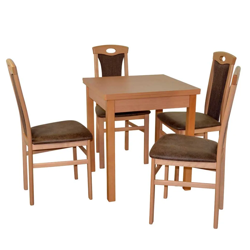 Wohnen Küchentisch Möbelset in Buche - Uminia (fünfteilig)