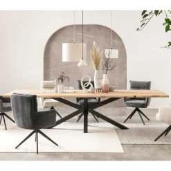 Wohnen Massivholzmöbel|Küchentische*Küchentisch mit Baumkanten Eiche - Deconda