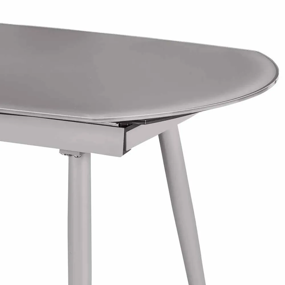 Wohnen Designermöbel*Küchentisch Sectian aus Glas Grau