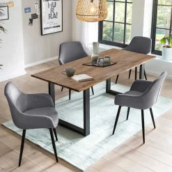 Wohnen Küchentisch und Stühle Set - Selka (fünfteilig)