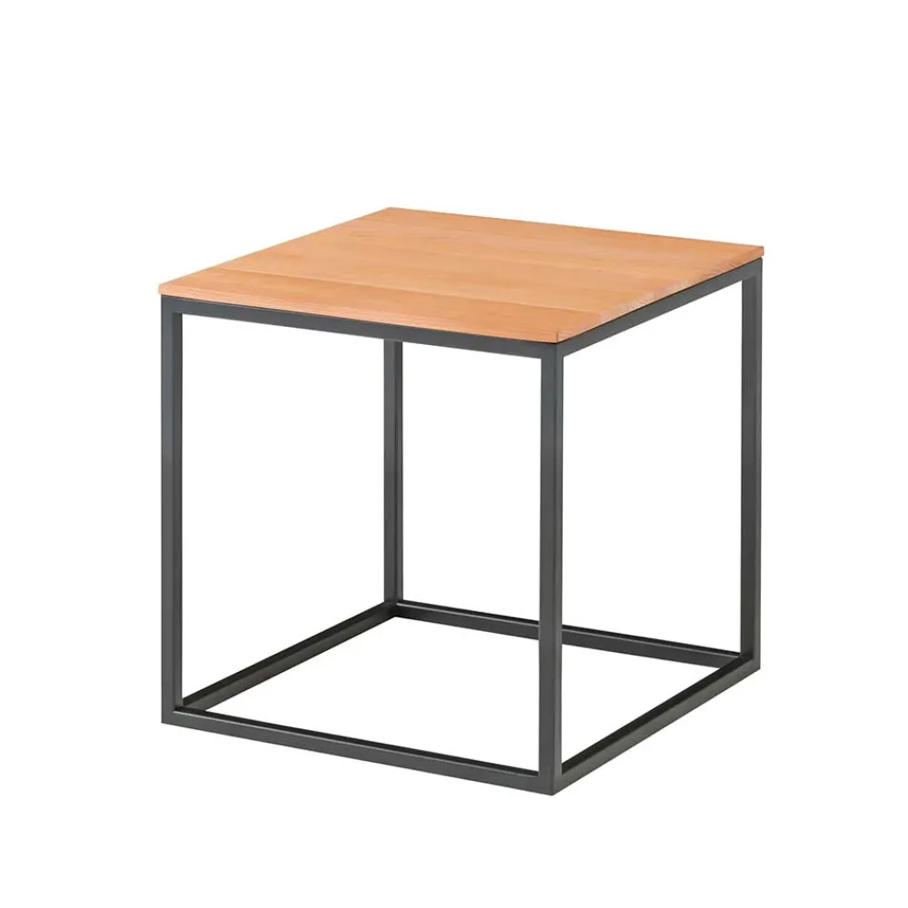 Wohnen Kernbuche Beistelltisch im Würfeldesign - Sidrana