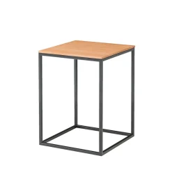 Wohnen Kernbuche Beistelltisch im Würfeldesign - Sidrana