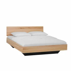 Wohnen Kernbuche Bett Josue in Schwebe-Optik