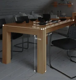 Wohnen Kernbuche Esstisch Mosniak massiv geölt