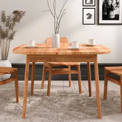 Wohnen Kernbuche Esszimmertisch mit 90 cm Tiefe - Lana
