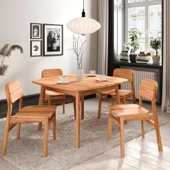 Wohnen Kernbuche Esszimmertisch mit 90 cm Tiefe - Lana