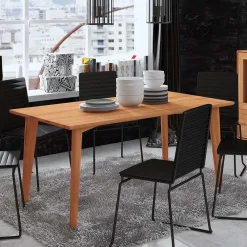 Wohnen Kernbuche Holztisch mit 90 cm Breite - Junola