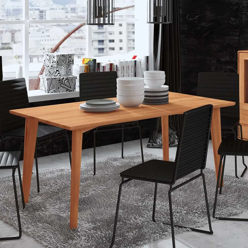 Wohnen Kernbuche Holztisch mit 90 cm Breite - Junola
