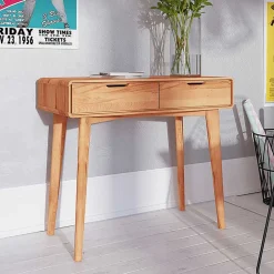 Wohnen Kernbuche Konsolentisch in 90 cm Länge - Junola