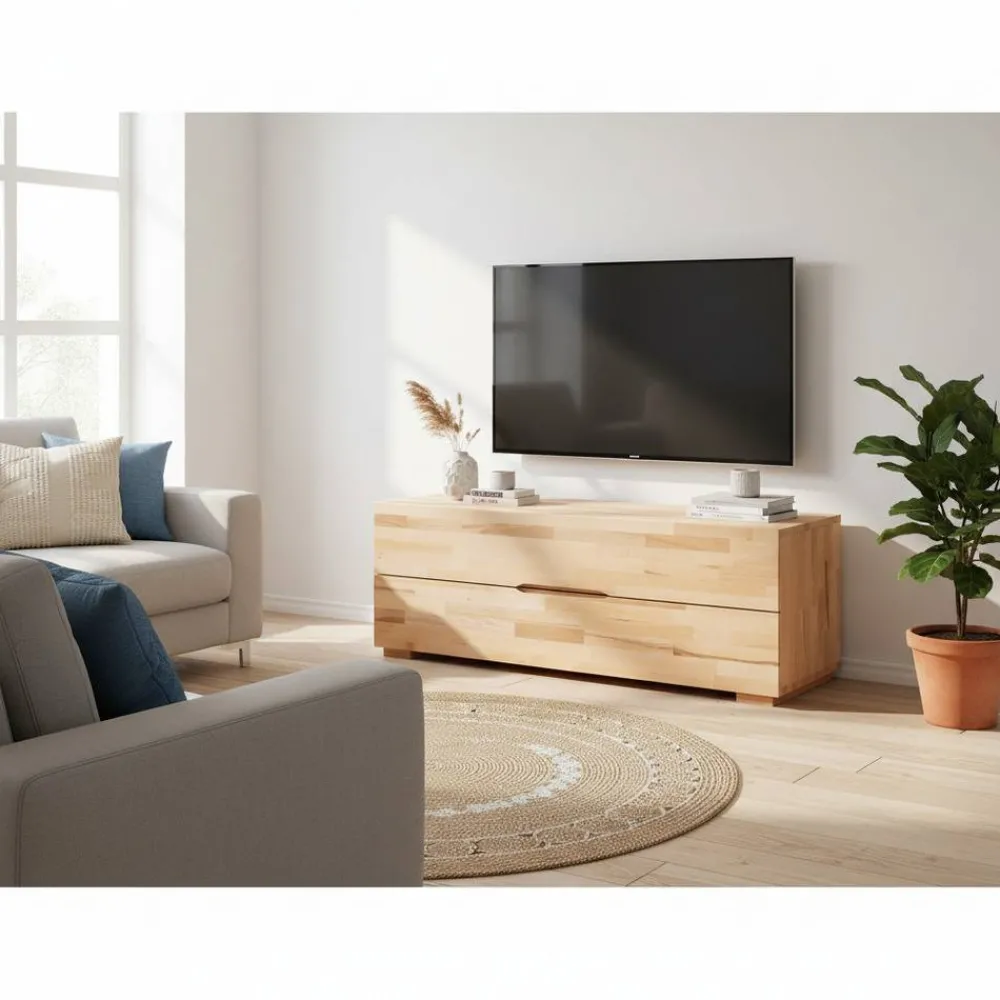 Wohnen Tv & Hifi-Möbel|Tv & Hifi-Möbel*Kernbuche Lowboard Clorina geöltes Massivholz