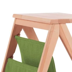 Wohnen Kernbuche Nachttisch Rivaso mit Stofftasche in Grün