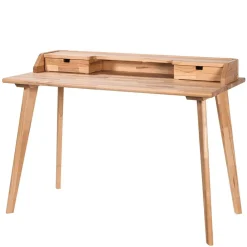Wohnen Kernbuche Schreibtisch mit Aufsatz - Lora