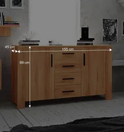 Wohnen Kernbuche Sideboard Mosniak aus massiv geölt