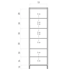 Wohnen Kernbuche Vitrine in modern-elegantem Look - Lana