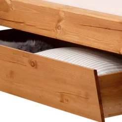 Wohnen Kiefer Bett mit Baumkanten Kopfteil - Kalastania