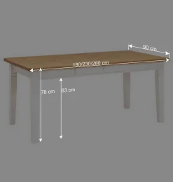 Wohnen Kiefer Esstisch Sibiuta mit Schubladen