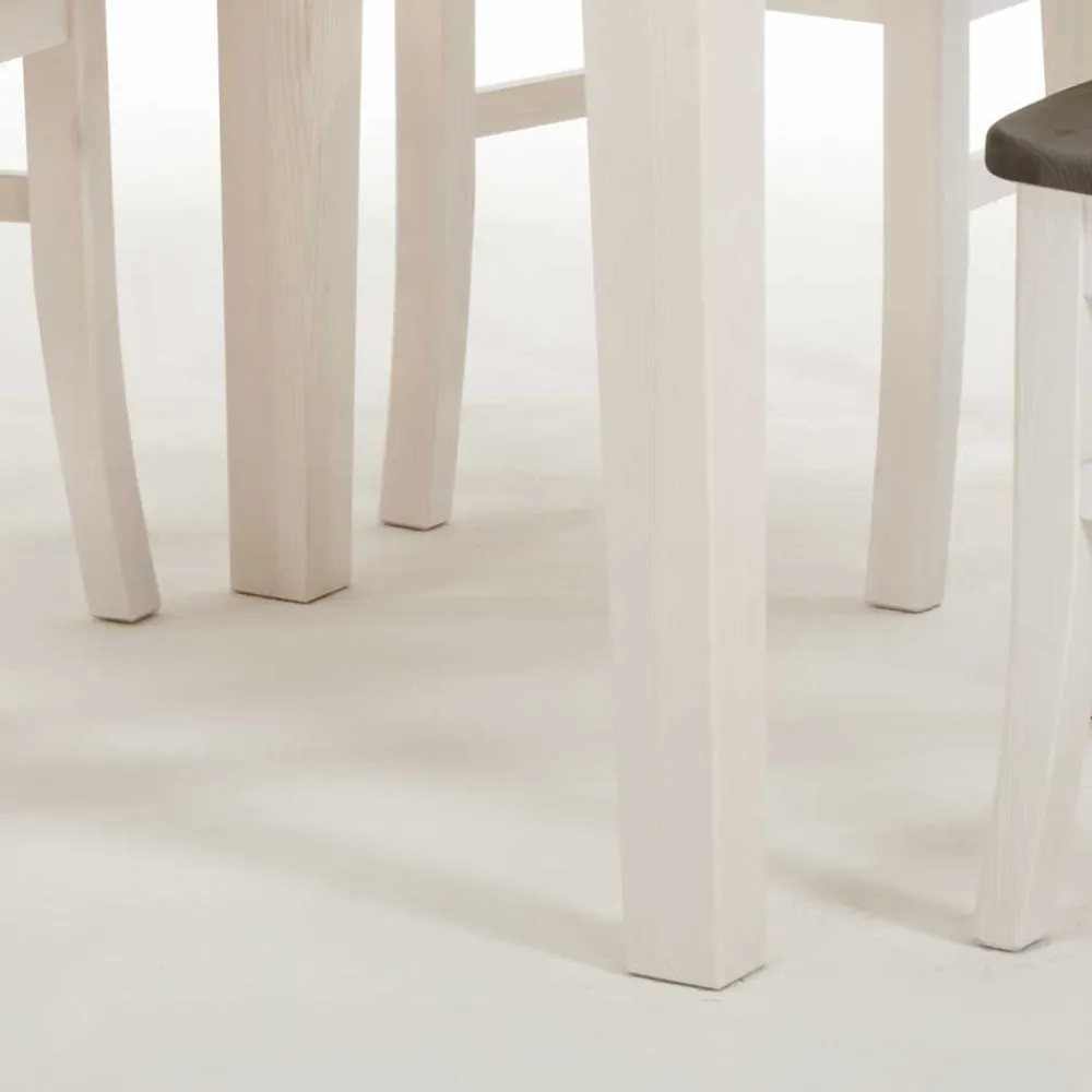 Wohnen Graue Möbel|Weiße Möbel*Kiefer Esstisch Yoan in Weiß Grau