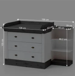 Wohnen Kinderkommoden|Wickelkommoden*Kiefer Kinder Kommode auch mit Wickelaufsatz - Mirandesca