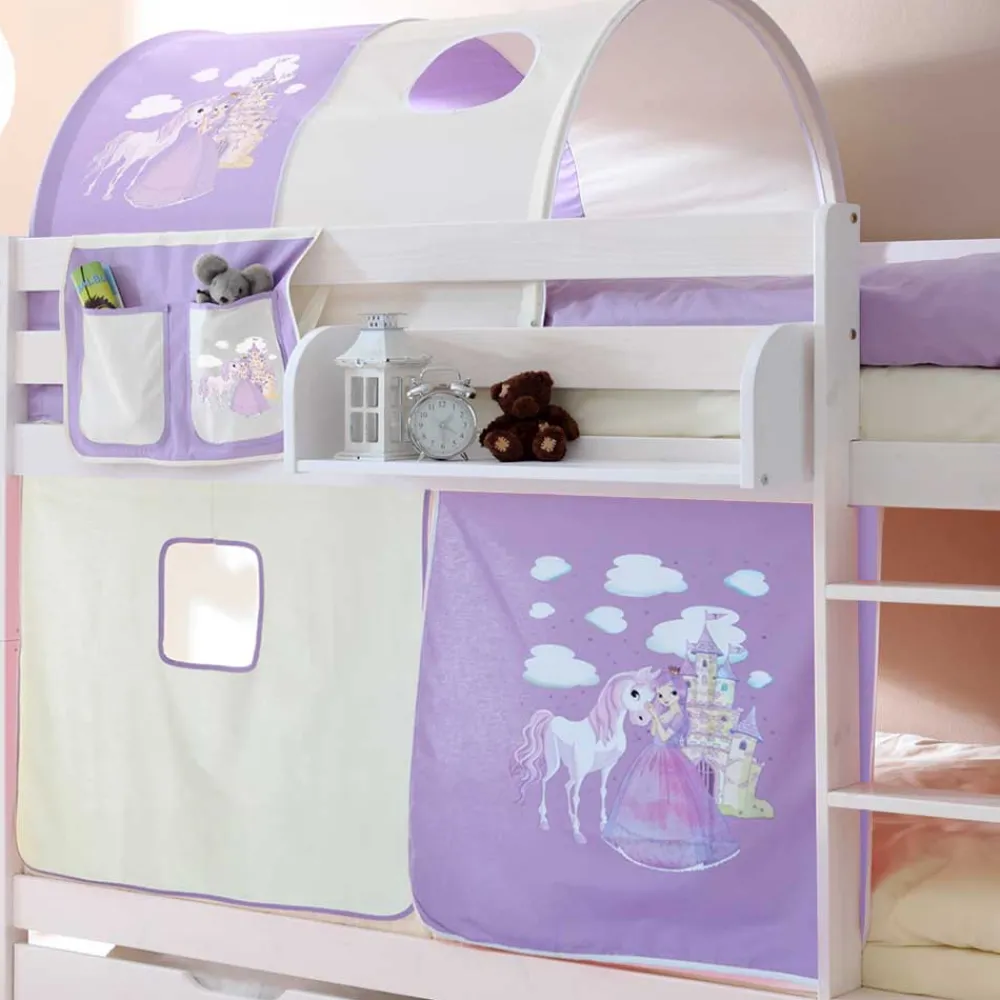 Wohnen Kinderbetten*Kiefer Kinderzimmer Stockbett in Weiß - Viragron