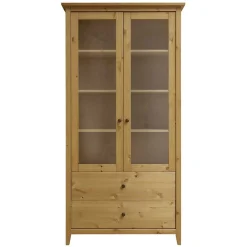 Wohnen Vitrinen|Wohnzimmer-Vitrinen*Kiefer Vitrinenschrank geölt & gebeizt - Jessma