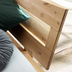 Wohnen Loft Möbel|Industrial Möbel*Kiefernholz Balkenbett mit LED Licht - Antina