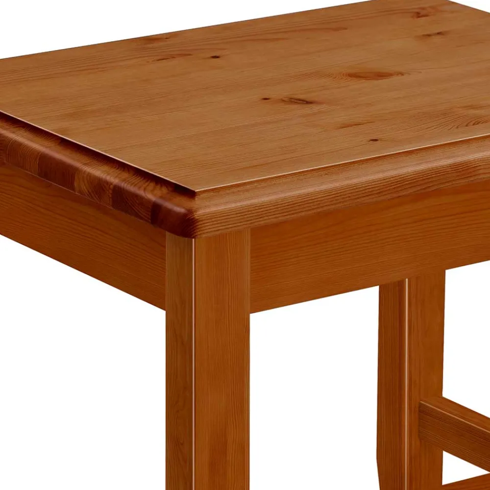 Wohnen Kiefernholz Hocker in Bernsteinfarben - Racana