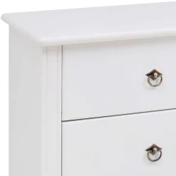 Wohnen Sideboards*Kiefernholz Kommode in Weiß lackiert - Velriva I