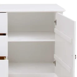 Wohnen Sideboards*Kiefernholz Kommode in Weiß lackiert - Velriva I