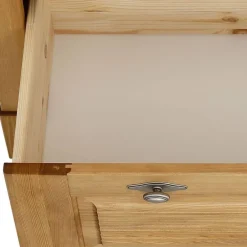 Wohnen Kiefernholz Kommode mit Metallgriffen - Lavronica