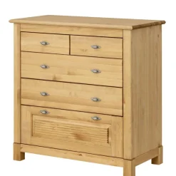 Wohnen Kiefernholz Kommode mit Metallgriffen - Lavronica