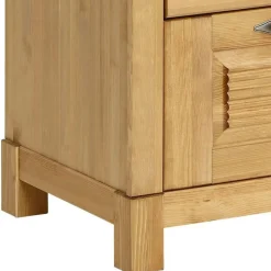 Wohnen Kiefernholz Kommode mit Metallgriffen - Lavronica