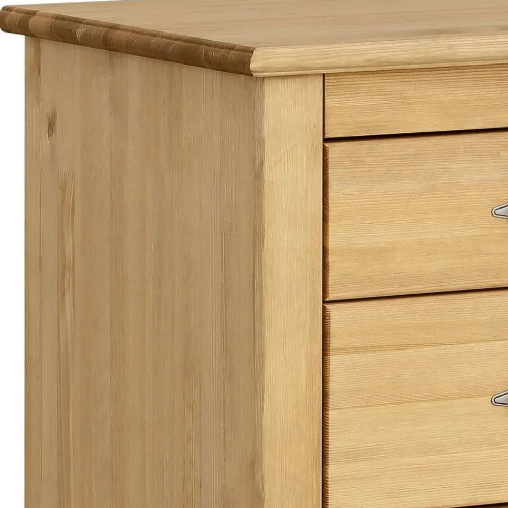 Wohnen Kiefernholz Kommode mit Metallgriffen - Lavronica