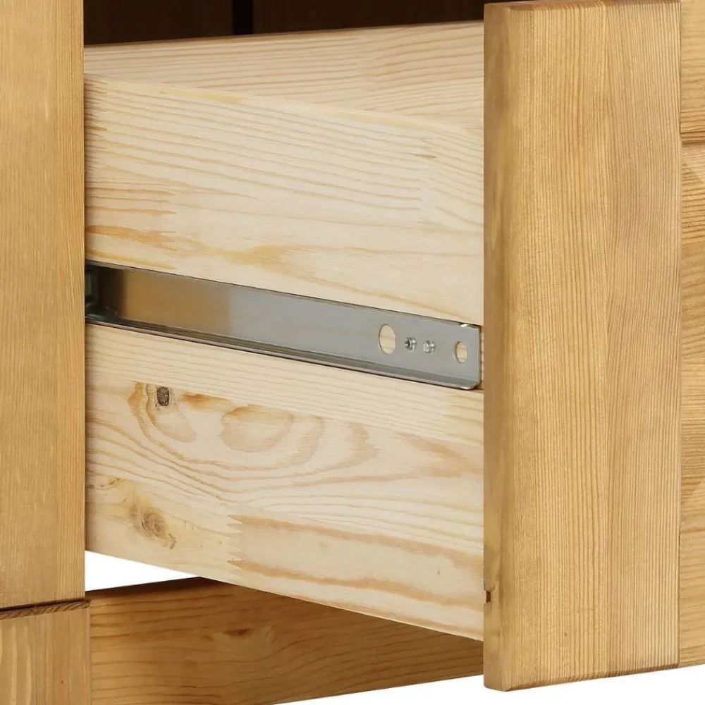 Wohnen Kiefernholz Kommode mit Metallgriffen - Lavronica