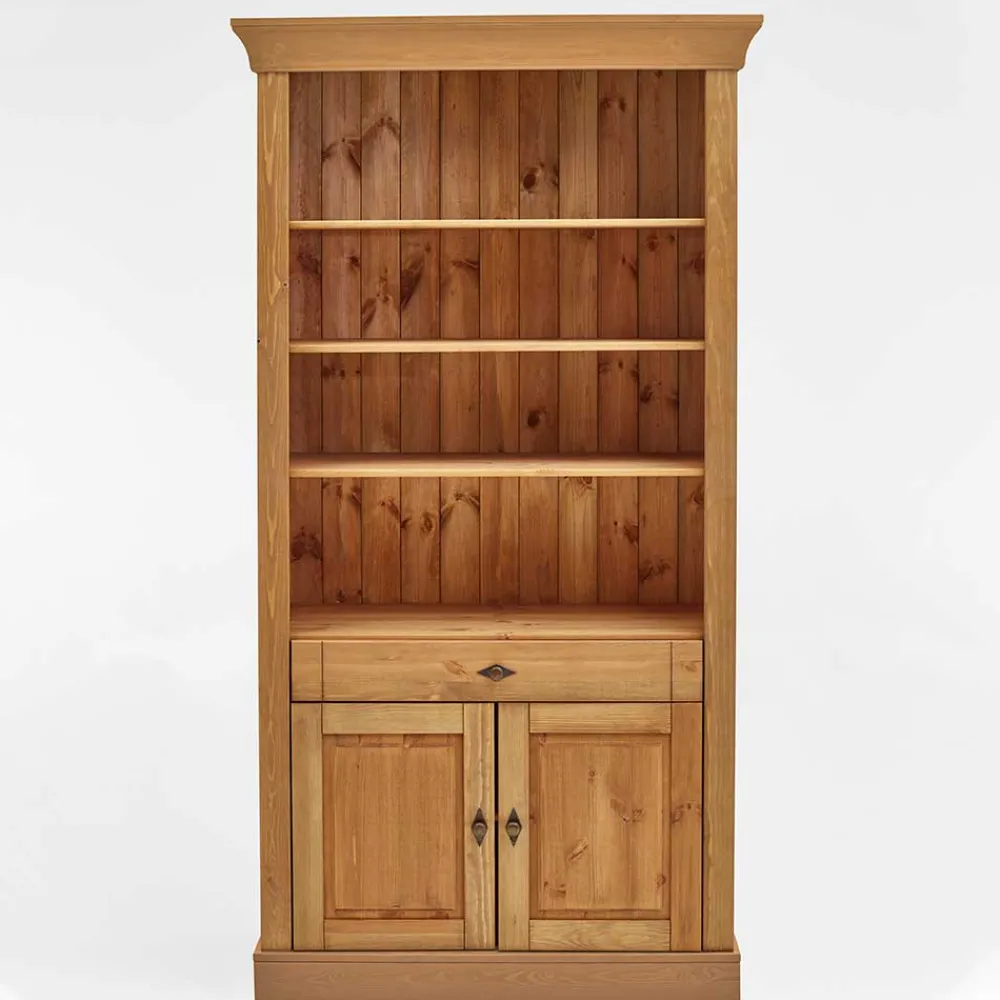 Wohnen Esszimmerregale|Regale*Kiefernholz Landhaus Regal 108x203x45 cm - Piatra
