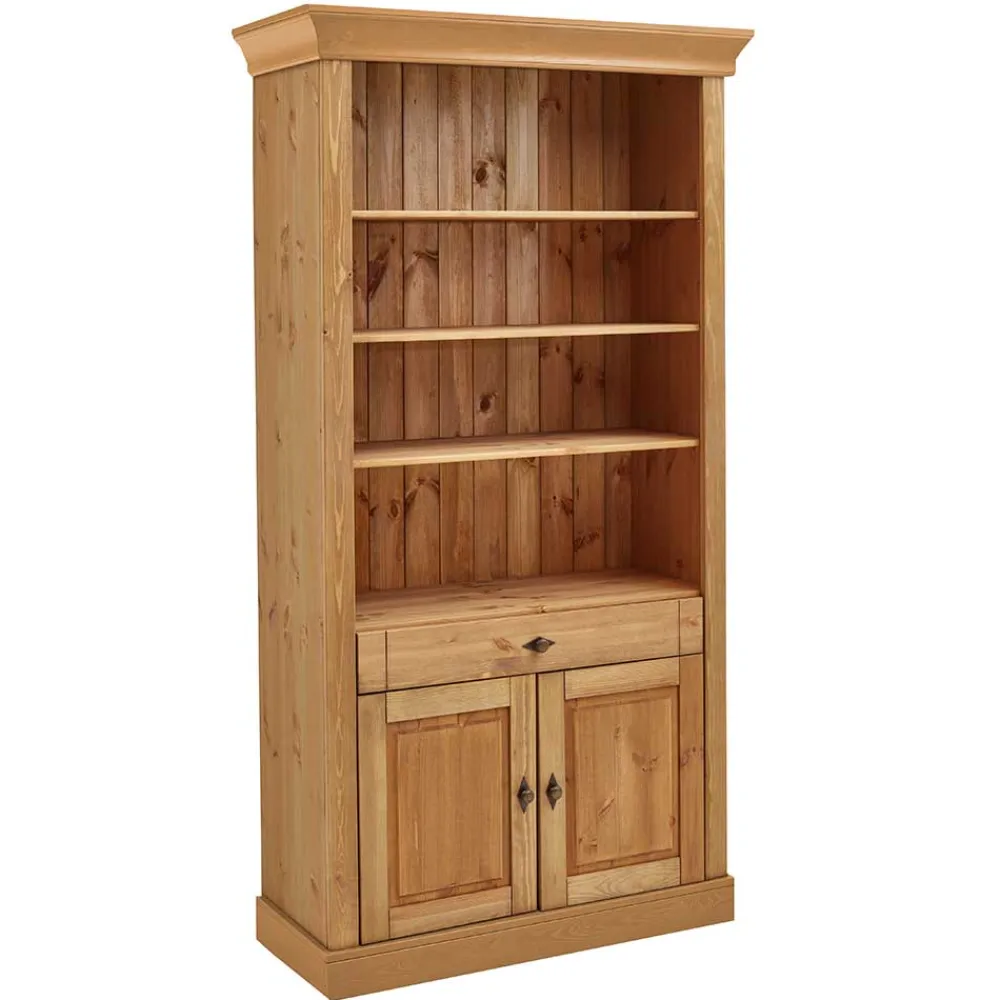 Wohnen Esszimmerregale|Regale*Kiefernholz Landhaus Regal 108x203x45 cm - Piatra