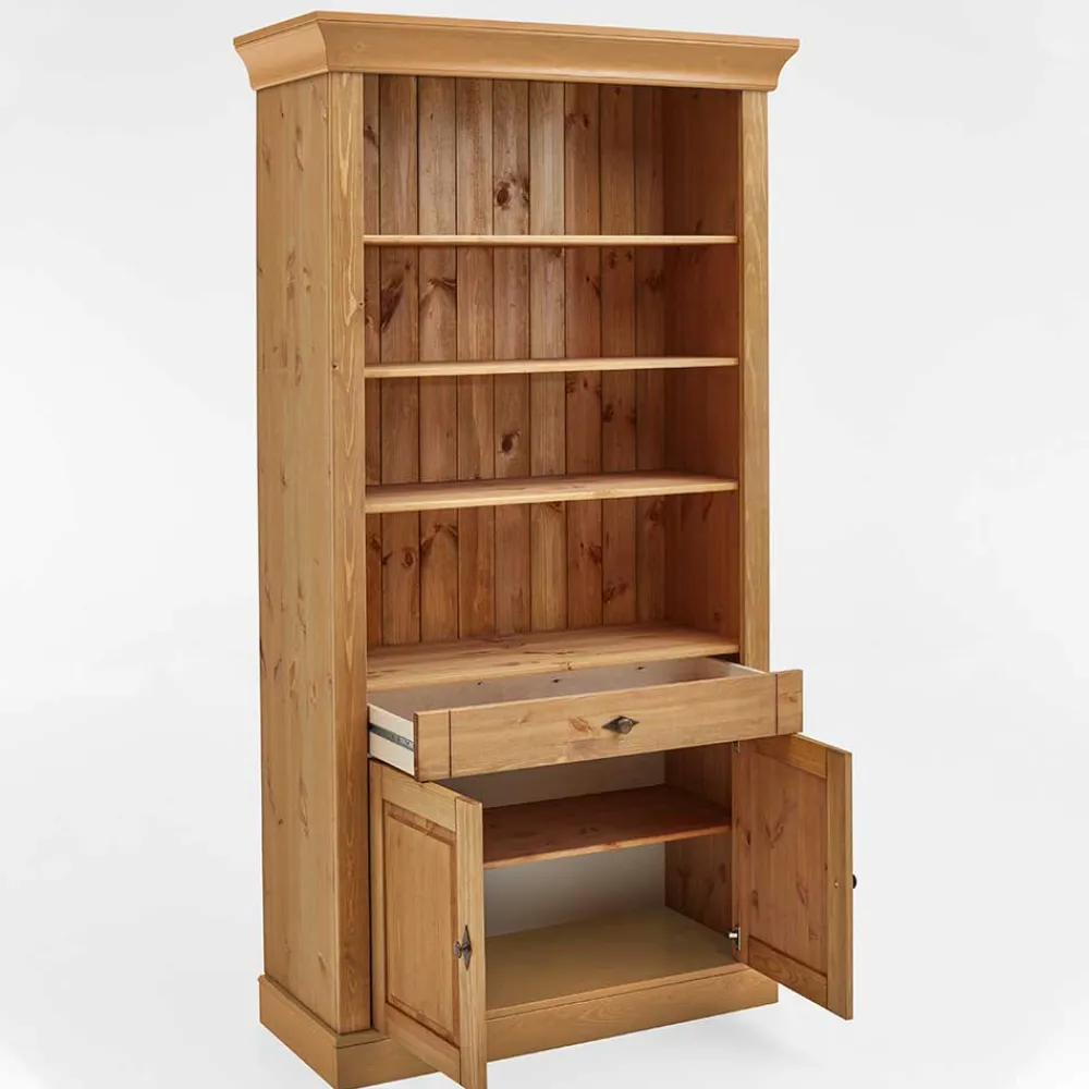 Wohnen Esszimmerregale|Regale*Kiefernholz Landhaus Regal 108x203x45 cm - Piatra