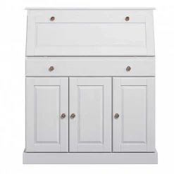 Wohnen Esszimmerschränke*Kiefernholz Sekretär in Weiß gewachst - Aritina