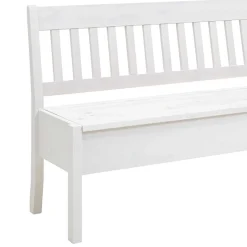 Wohnen Küchenbänke|Esszimmerbänke*Kiefernholz Truhenbank in Weiß - Zanaris