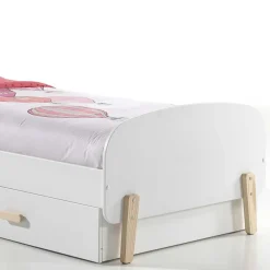 Kinder Wohnen Kinder Ausziehbett in Weiß Natur - Mauricia