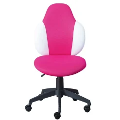 Kinder Wohnen Kinder Drehstuhl in Pink & Weiß mit Schwarz - Dario