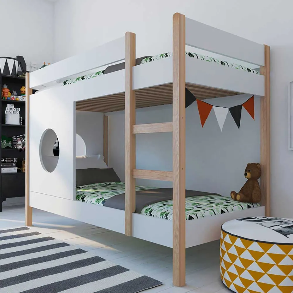 Wohnen Kindermöbel|Kinderbetten*Kinder Etagenbett im Skandinavischen Wohnstil - Vathurias