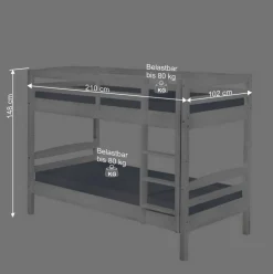 Wohnen Kindermöbel|Kinderbetten*Kinder Etagenbett mit Ausziehbett optional - Samanca