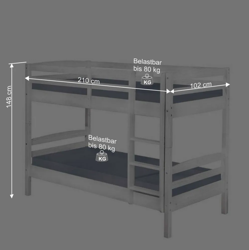 Wohnen Kindermöbel|Kinderbetten*Kinder Etagenbett mit Ausziehbett optional - Samanca