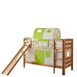Wohnen Kinderbetten*Kinder Etagenbett mit Rutsche & Stoffset - Sivarin